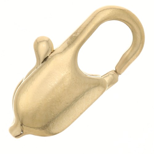 Fermoir mousqueton allongé 12 mm - Plaqué Or 3 microns x1