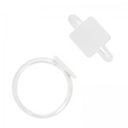 Bague plateau carré 10 mm en Argent 925 x1