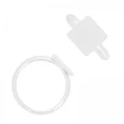 Bague plateau carré 10 mm en Argent 925 x1