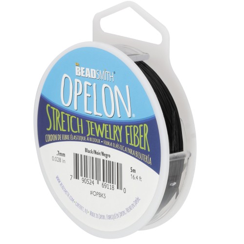Fil en fibre élastique Opelon 0.7mm - Noir x5m