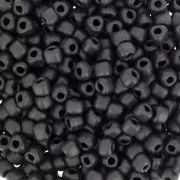 Miyuki 8/0 Triangle TR8-401F - Black Mat x8g