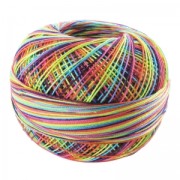 Fil de coton Lizbeth taille 10 Rainbow Splash n°184 x111m|raw }}