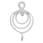 Pendentif intercalaire cercles évidé 18x11 mm - Argent 925 x1