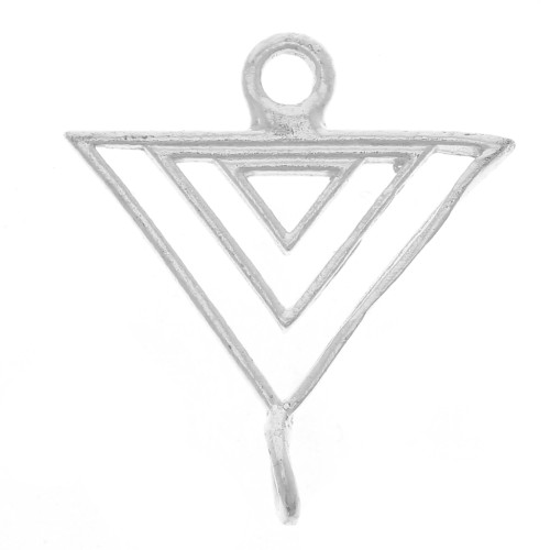 Pendentif intercalaire triangles évidé 17x16 mm - Argent 925 x1