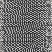 Cordon paracorde - corde de parachute plate 4mm - Noir - Blanc x1m|raw }}