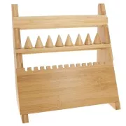 Porte bijoux - présentoir à bijoux 32x30 cm en bambou x1