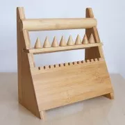 Porte bijoux - présentoir à bijoux 32x30 cm en bambou x1