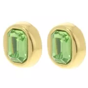 Clips d'oreilles pour cabochon PureCrystal 4610 14x10 mm - Doré à l'or fin x2