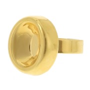 Bague pour cabochon ovale PureCrystal 4120 14x10 mm - Doré à l'or fin x1