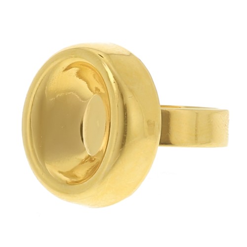 Bague pour cabochon ovale PureCrystal 4120 14x10 mm - Doré à l'or fin x1