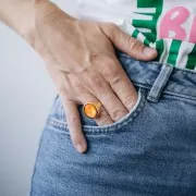 Bague pour cabochon ovale PureCrystal 4120 14x10 mm - Doré à l'or fin x1