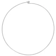 Tour de cou 1.7 mm avec fermoir boule dévissable - Rhodié x14cm