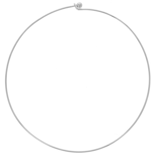 Tour de cou 1.7 mm avec fermoir boule dévissable - Rhodié x14cm