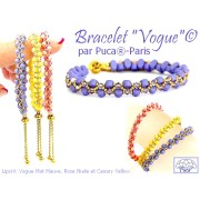 Perles en verre Lipsi® par Puca® 4x6 mm - Vogue Mauve Mat x10g