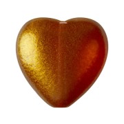 Perle coeur en verre 16x15 mm - Candy Caramel x1|raw }}