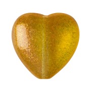 Perle coeur en verre 16x15 mm - Candy Orange x1|raw }}