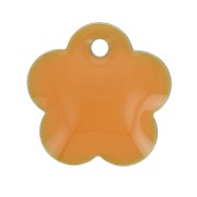 Sequins fleurs en métal et résine époxy 10 mm - Moutarde x10