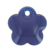 Sequins fleurs en métal et résine époxy 10 mm - Bleu nuit x10