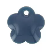 Sequins fleurs en métal et résine époxy 10 mm - Pétrole x10