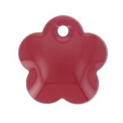 Sequins fleurs en métal et résine époxy 10 mm - Rouge foncé x10