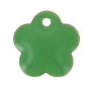 Sequins fleurs en métal et résine époxy 10 mm - Vert x10|raw }}