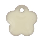 Sequins fleurs en métal et résine époxy 10 mm - Crème x10|raw }}