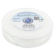 Fil de jade - Fil nylon tressé européen Griffin 2 mm - White x20m