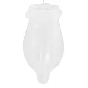 Perle fleur 19x10 mm en acrylique - Blanc transparent x1