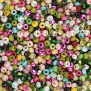 Preciosa Perles rocailles 11/0 2 mm - Mix Vert - Jaune - Rose x20g|raw }}