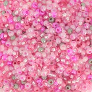 Preciosa Perles rocailles 11/0 2 mm - Mix Rose - Gris x20g