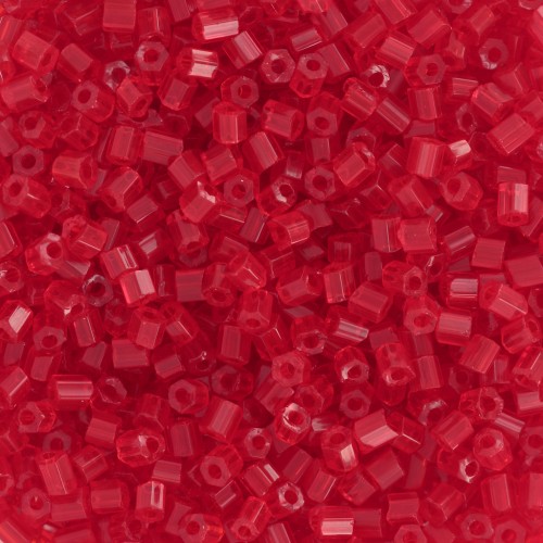Preciosa Perles rocailles Two Cuts 11/0 2 mm - Transparent Light Red x20g