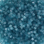 Preciosa Perles rocailles Two Cuts 11/0 2 mm - Solgel Blue Green 3 Dyed Satin x20g