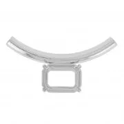 Pendentif tube sertis 4610 18x13 mm rhodié x1