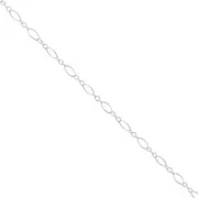 Chaîne maille fantaisie alternée (1x3) 3.9 mm - Argent 925 x50cm