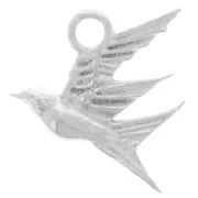 Breloque hirondelle 13.5x12 mm - Argent 925 x1