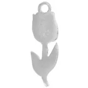 Breloque fleur tulipe 20x7 mm - Argent 925 x1