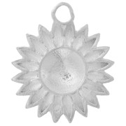 Breloque fleur tournesol 16 mm - Argent 925 x1