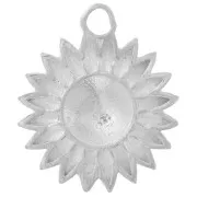 Breloque fleur tournesol 16 mm - Argent 925 x1