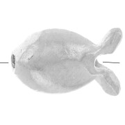 Perle poisson 10x6 mm - Argent 925 x1