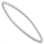 Intercalaires ovales 29x8 mm - Rhodié x6