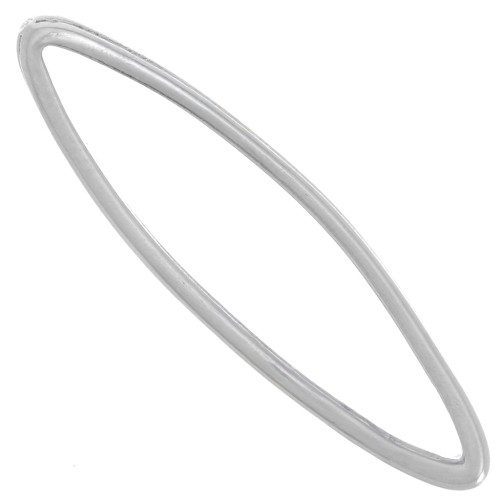 Intercalaires ovales 29x8 mm - Rhodié x6