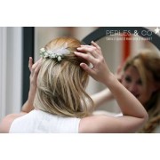 Barrette peigne à cheveux 62x35 mm - Argenté x1