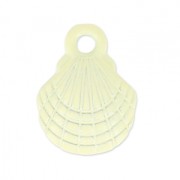 Breloque teintée coquillage 10x13 mm Jonquil x1