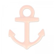 Breloque teintée ancre 15x18 mm Pink Coral x1