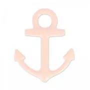 Breloque teintée ancre 15x18 mm Pink Coral x1