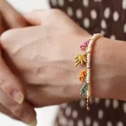 Breloque hippocampe 12x6 mm avec résine époxy - Acier inox 304L Doré - Menthe x1