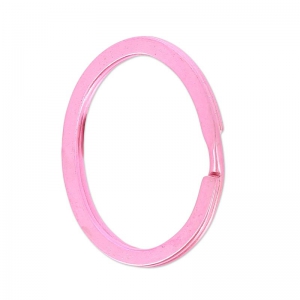 Porte clés ovale 37x28 mm - Rose x1