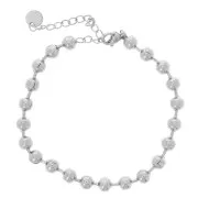 Bracelet maille Boule 5 mm - Acier inoxydable 304L x21.5cm