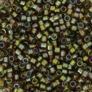 Miyuki Delica 11/0 DB1739 - Spkl Mint Lined Topaz AB x8g
