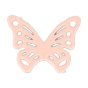 Intercalaire papillon teinté 2 trous 20x15 mm Pink Coral x1